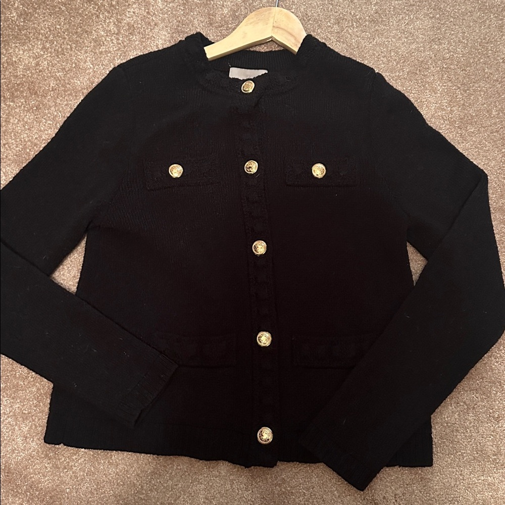 HM black button down sweater